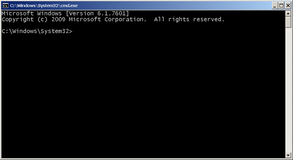 一个可以输入 DOS 命令的窗口