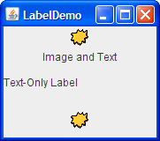 An example of using image icons to decorate labels.