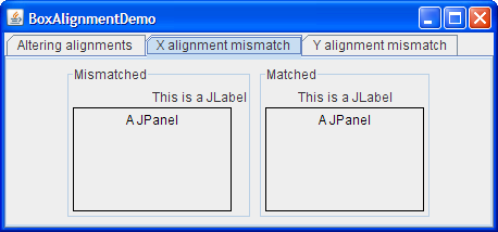 X alignment mismatch